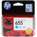 Картридж оригинальный голубой (cyan) HP №655 CZ110AE BHK, ресурс 550 стр.