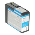 Картридж оригинальный голубой (cyan) Epson T5802 / C13T580200, емкость 80 мл.