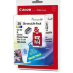 Картридж оригинальный цветной Canon CLI-36 Color + бумага GP-501(A6)