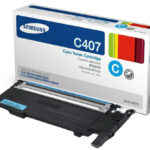 Картридж оригинальный голубой (cyan) Samsung CLT-C407S, ресурс 1000 стр.