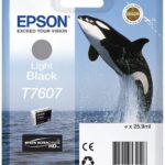 Картридж оригинальный серый Epson T7607 (light black), объем 25,9 мл.