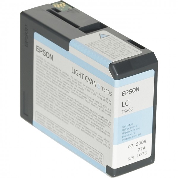 fac3fc1a8f05c844241bca2139df005f_5 Картридж оригинальный светло-голубой (light cyan) Epson T5805 / C13T580500 , емкость 80 мл. — изображение 1