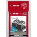 Комплект картриджей оригинальный Canon PG-40 (Black) и Canon PG-41 (Color), объем: черный 16 мл., цветной 12 мл.