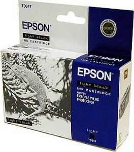t0347 Картридж оригинальный (блистер) светло-черный/серый (light black) Epson T0347, ресурс 440 стр. — изображение 1
