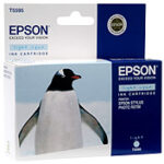 Картридж оригинальный (блистер) светло-голубой (light cyan) Epson T5595 (C13T55954010), ресурс 400 стр.