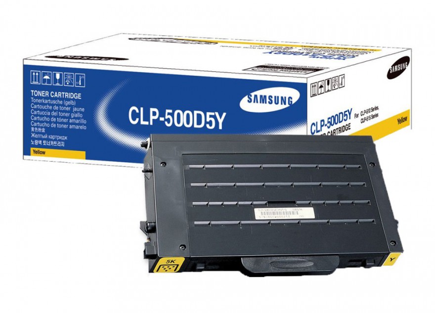 wm6XOagKT7ZfMeRPBDoutt0bFwhT1i86 Картридж оригинальный желтый (yellow) Samsung CLP-500D5Y, ресурс 5000 стр. — изображение 1